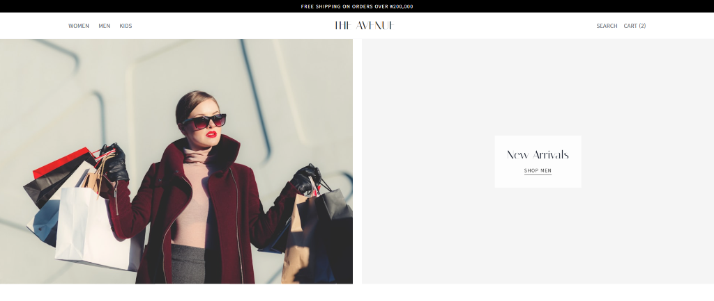 The Avenue - shopping 템플릿